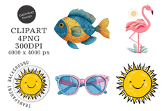Hand Drawn Summer Clipart Product Image 1