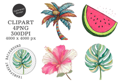 Hand Drawn Summer Clipart Product Image 1