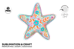 starfish clipart png, floral starfish png, coastal clipart png, hand drawn starfish, summer starfish png, ocean life clipart, beach starfish design, seaside clipart, starfish sublimation, coastal summer png