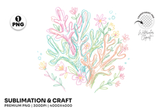 pastel coral reef, coral reef clipart, coastal clipart png, hand drawn coral, summer ocean clipart, marine life png, underwater coral png, pastel coastal design, coral sublimation png, sea life clipart