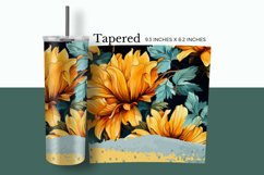 Hand Drawn Sunflower Tumbler Wrap Product Image 3