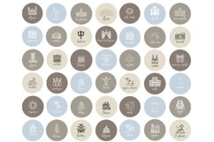 hand drawn travel instagram highlight icons