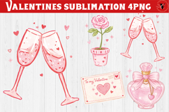 Hand-draw Valentine's sublimation | Romantic Valentines png Product Image 1