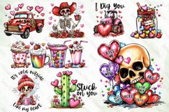 Hand drawn Valentine Sublimation Clipart Product Image 3