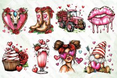Hand drawn Valentine Sublimation Clipart Product Image 2