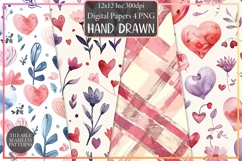 Hand Drawn Valentine Seamless Pattern Product Image 1