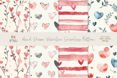 Hand Drawn Valentine Seamless Pattern Product Image 1