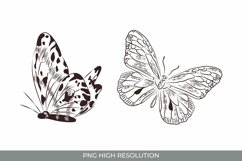 Hand Drawn Vintage Butterfly Clipart Set Product Image 1
