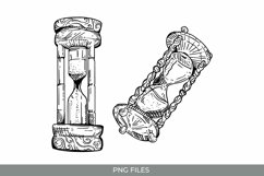 Hand Drawn Vintage Hourglass Clipart Product Image 1