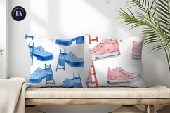 Cute Hand-Drawn Shoes and Ladders Digital Paper Product Image 2