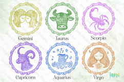 Hand Drawn Zodiac Sign SVG PNG Bundle Product Image 2