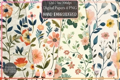 Hand Embroidered Style Easter Florals Product Image 1