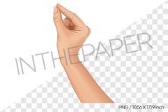 Pinching Finger Hand Gesture Cartoon Clipart PNG Illust Product Image 1