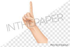Pointing Up Index Finger Hand Gesture Cartoon Clipart PNG Il Product Image 1