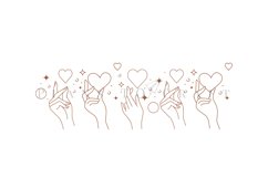 hand heart magical whimsical libbey beer can glass full wrap svg presized template for 16oz and 20oz glass for Cricut Silhouette and sublimation