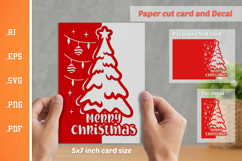 Christmas Paper Cut Card SVG 1 Product Image 1