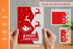 Christmas Paper Cut Card SVG 6 Product Image 1