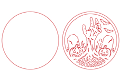 Hand in Graveyard Halloween Laser Cut SVG Product Image 2