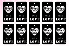 Handmade with Love Tags Template/ Paper Cut Tags SVG Product Image 2