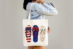 Hand-Painted Brushstroke Patriotic Flip Flop PNG Product Image 3