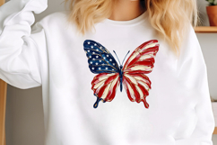 Hand Painted Patriotic Butterfly PNG Product Image 2