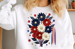 Hand Painted Patriotic Floral Png Product Image 2