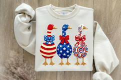 Hand-Painted Patriotic Goose PNG Product Image 5