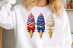 Hand-Painted Patriotic Ice Cream Cones PNG Product Image 2