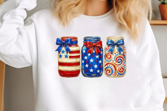 Hand Painted Patriotic Mason Jar PNG Product Image 2