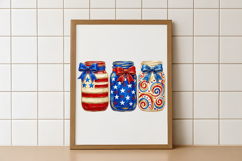 Hand Painted Patriotic Mason Jar PNG Product Image 4