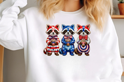Hand Painted Patriotic Racoon PNG Product Image 2