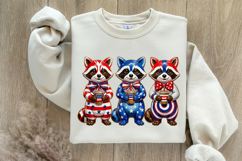 Hand Painted Patriotic Racoon PNG Product Image 5