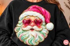 Pink Santa Christmas PNG | Glam Heart Sunglasses Pinkmas Png Product Image 1