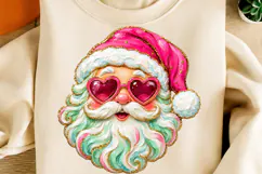 Pink Santa Christmas PNG | Glam Heart Sunglasses Pinkmas Png Product Image 2