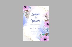 Hand painted watercolor floral wedding invitation card Product Image 2