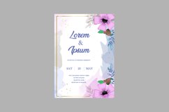 Hand painted watercolor floral wedding invitation card Product Image 1