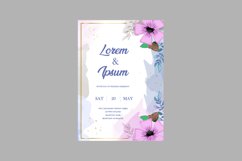 Hand painted watercolor floral wedding invitation card Product Image 2