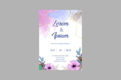 Hand painted watercolor floral wedding invitation card Product Image 1