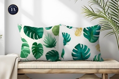 Hand-Painted Jungle Leaves Seamless Craft Digital Paper Product Image 2