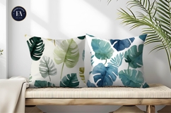 Hand-Painted Jungle Leaves Seamless Craft Digital Paper Product Image 2