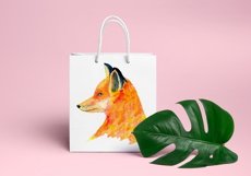 Watercolor Red Fox Sublimation Design - Animal Clipart PNG Product Image 4