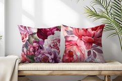 Hand-Painted Watercolor Roses and Peonies Digital Paper Product Image 2