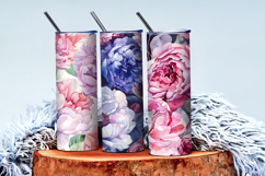 Hand-Painted Watercolor Roses and Peonies Digital Paper Product Image 3