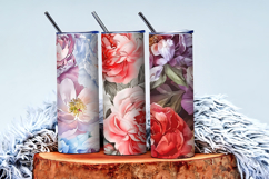 Hand-Painted Watercolor Roses and Peonies Digital Paper Product Image 3