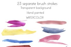 Watercolor Brush strokes clipart set Product Image 2