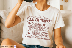 Vintage Countryside Flower Sign SVG PNG T-shirt Design Product Image 2