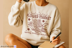 Vintage Countryside Flower Sign SVG PNG T-shirt Design Product Image 3