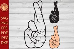 Hand with Crossed Fingers - eps, jpg, svg, pdf, png files Product Image 1