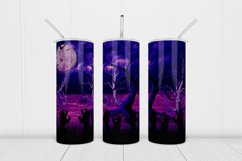 20oz Halloween Tumbler Zombie Hands Sublimation Wrap Product Image 1