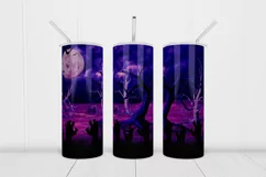 20oz Halloween Tumbler Zombie Hands Sublimation Wrap Product Image 1